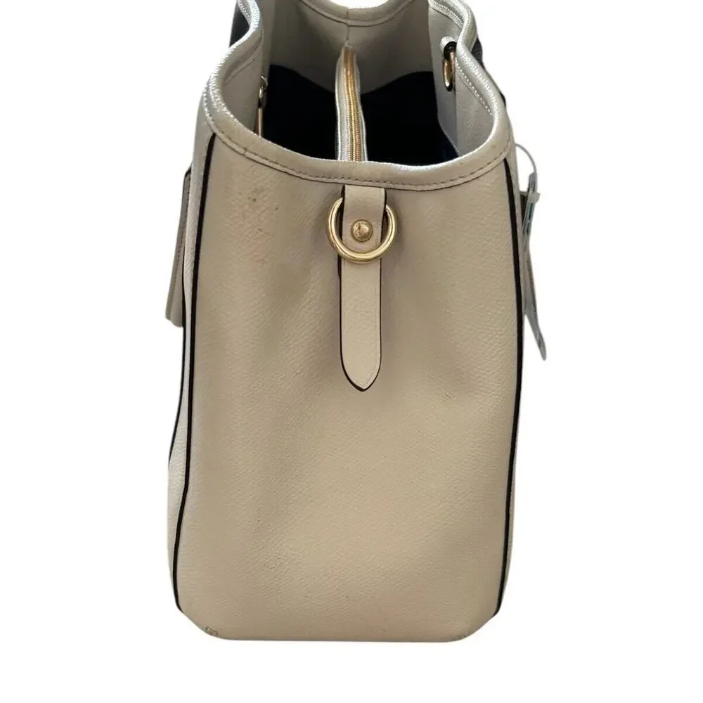 Coach Margot Carryall Bicolor Midnight Chalk Leather Crossbody Bag New With Tags